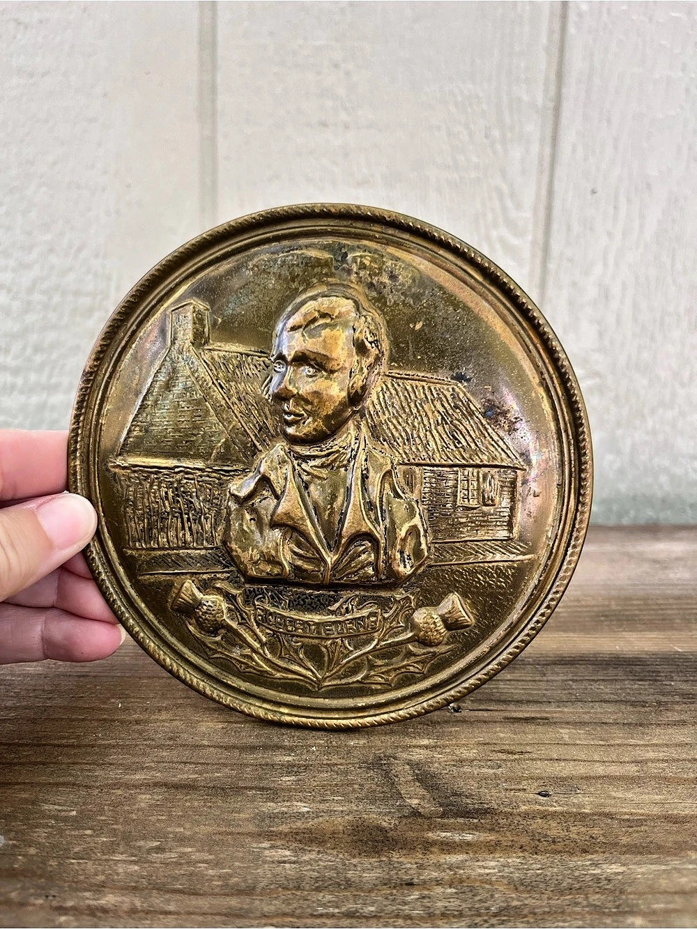 Robert Burns Brass Wall Plaque